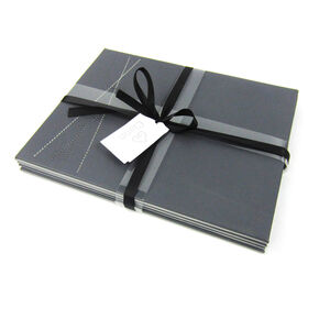 Reversible Leather Diamond Placemats 4 Pack - Grey