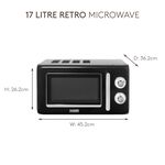 HADEN RETRO 17L BLACK Microwave