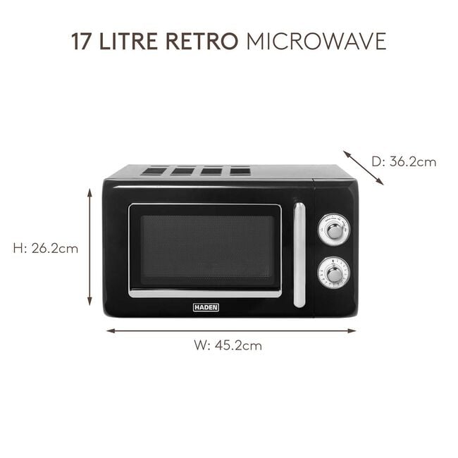 HADEN RETRO 17L BLACK Microwave