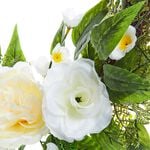 White Floral Wicker Wreath