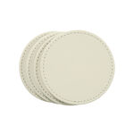Reversible Round Coasters 4 Pack - Green & Cream