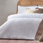 SINGLE DUVET COVER Chunky Waffle White