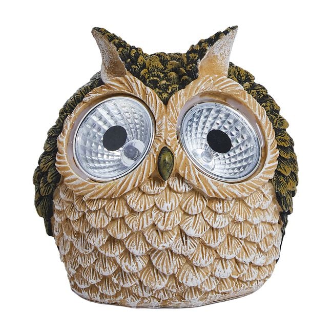 Solar Garden Light Owl with LED Eyes