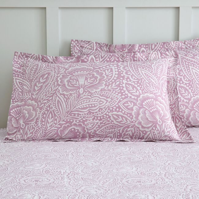 Fallon Oxford Pillowcase Pair - Raspberry