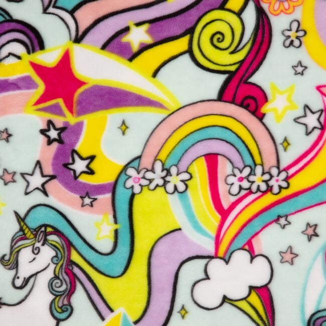 Groovy Unicorn 120cm x 150cm Throw