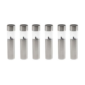 6 Stainless Steel Solar Garden Light Bollards