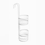 CAUSEWAY BAY TWO TIER OVAL White Hanging Shower Caddy