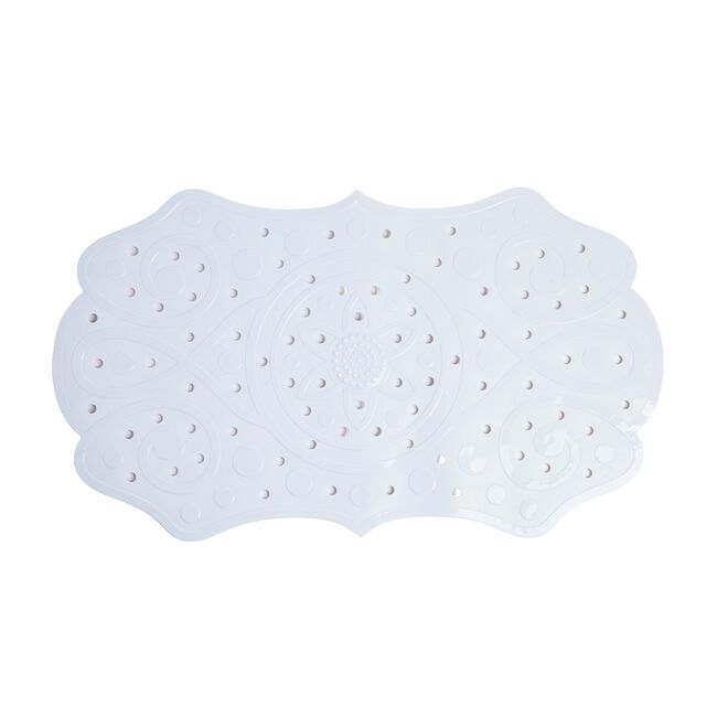 FLORAL SHAPED WHITE 70x40cm Bath Mat