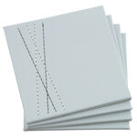 Reversible Leather Diamond Coaster - Duck Egg/Grey