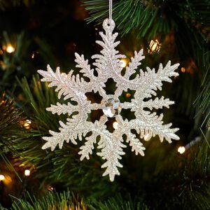 Silver Snowflake Tree Ornament 12cm