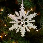 Silver Snowflake Tree Ornament 12cm