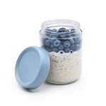 Melii Fluted 473ml Overnight Oats Glass Jars