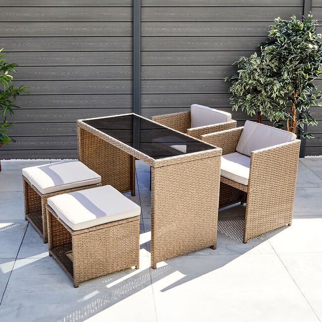 Marsala 5-piece Rattan Garden Set