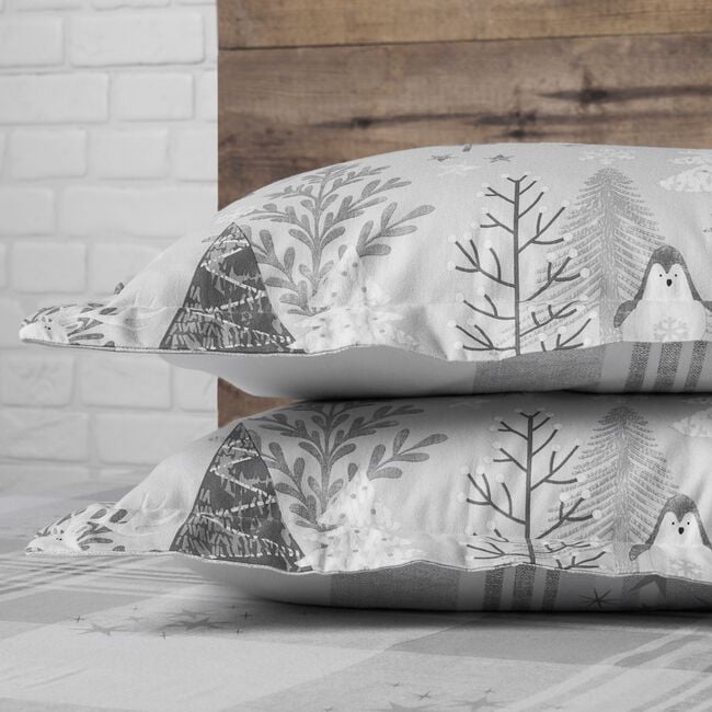 Brushed Cotton Arctic Scene Oxford Pillowcases