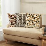 CLOUDS GREY/NATURAL CUT VELVET 45x45 Cushion