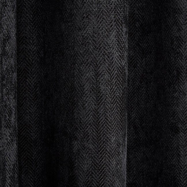 BLACKOUT & THERMAL HERRINGBONE BLACK 90x90 Curtain