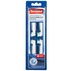 Universal Toothbrush Heads 4 Pack