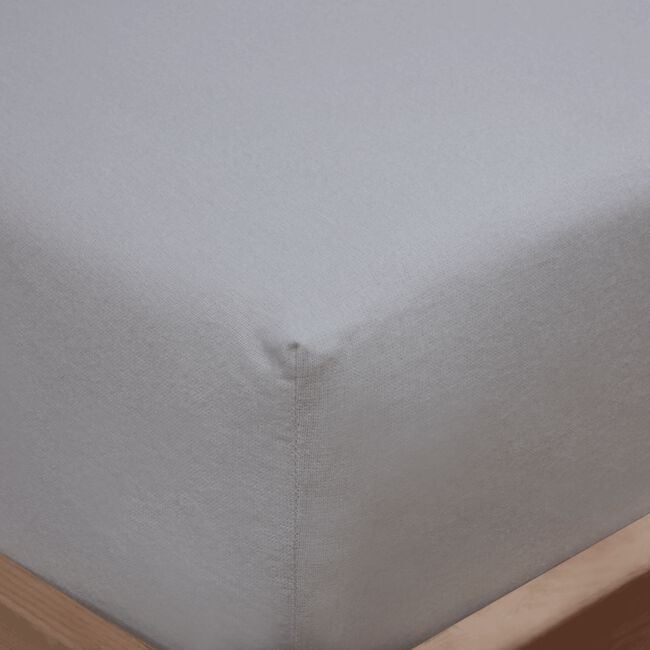 SUPER KING FITTED SHEET Brushed Cotton Twill Dove Grey
