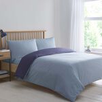 SUPERKING DUVET COVER Luxury Percale Air Force Blue/Navy