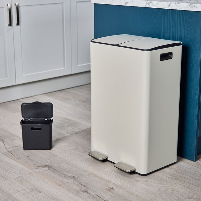 60L RECYCLING BIN Light Beige