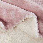 Nicole Day Waffle Sherpa Throw 130x170cm - Blush