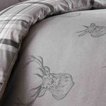 SINGLE DUVET COVER Brushed Cotton Stag Charcoal