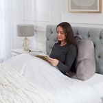Nicole Day Plush Reading Pillow - Mink