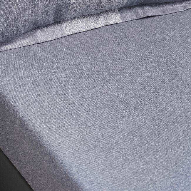 BRUSHED COTTON SIMON BLUE Super King Fitted Sheet