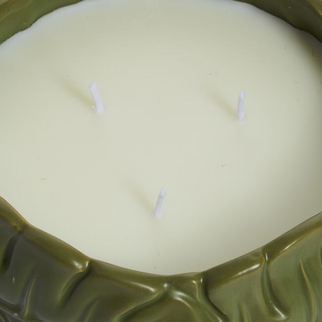 Green Leaf 3 Wick Citronella Candle