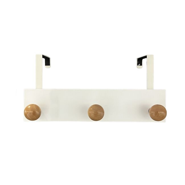 Over Door 3 Hook Wooden Hanger 