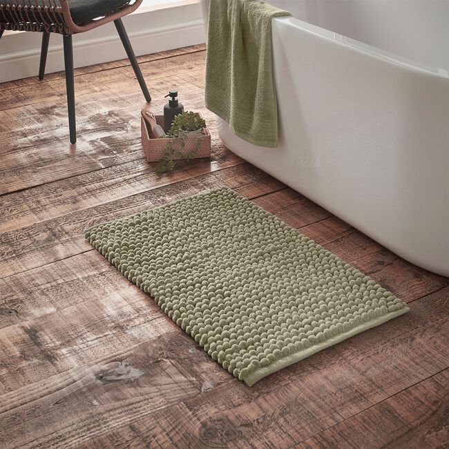 BIANCA ASPEN BOBBLE SAGE 50X80cm Bath Mat 