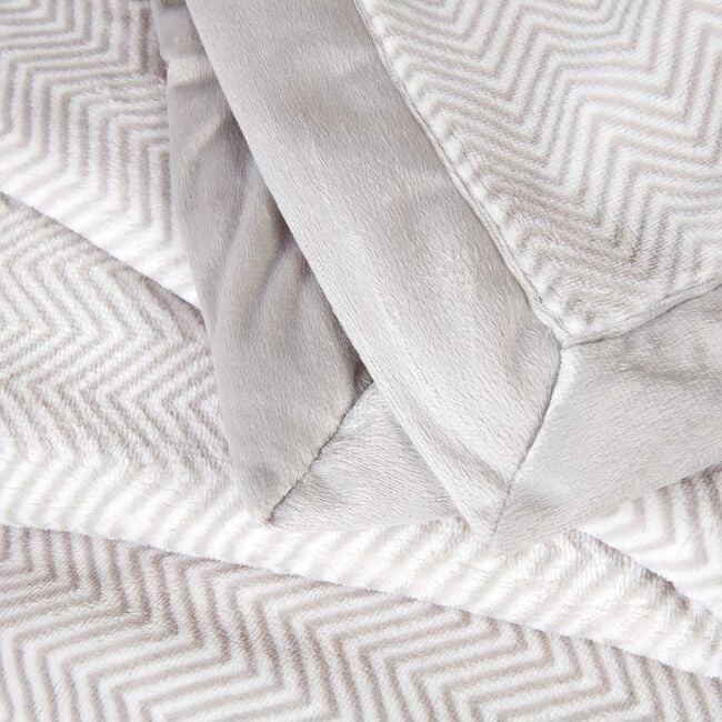 Herringbone Throw 150cm x 200cm - Grey