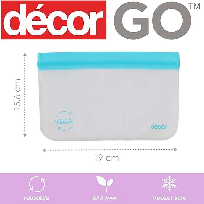 Decor Go 2 Reuseable Snack Bags