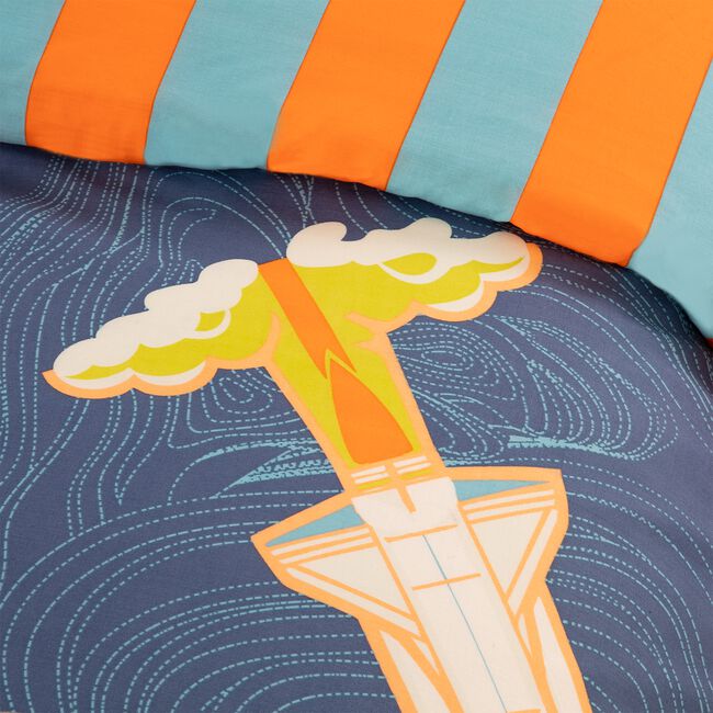 JUNIOR BED DUVET COVER Space Stripes