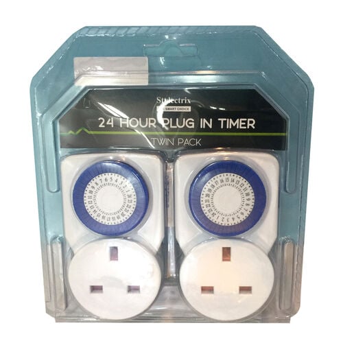 24 Hour Plug-in Timer Twin Pack
