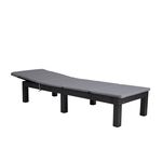 Foldable Sun Lounger with Grey Cushion