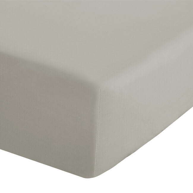 SINGLE FITTED SHEET Luxury Percale Natural 