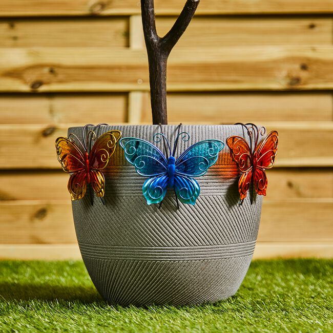Glass Butterfly Pot Hanger