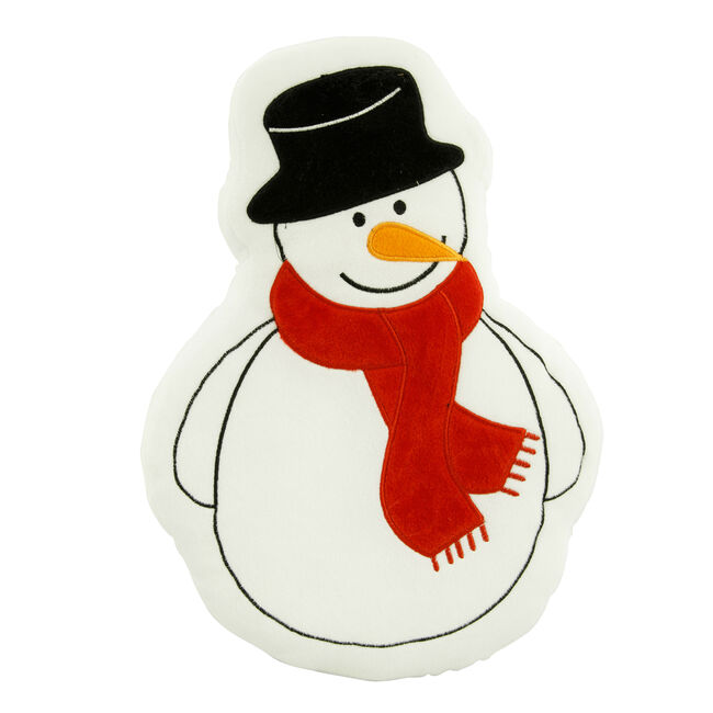 Snowman Cushion 38cm - White