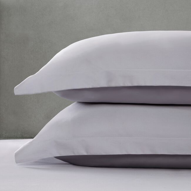 OXFORD P/CASE PAIR 600 Threadcount Cotton Silver