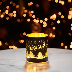 Cashel Living LED Santa Black Small Cylinder