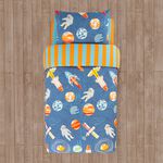 JUNIOR BED DUVET COVER Space Stripes
