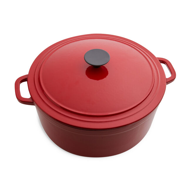 Cast Iron Red Round Casserole Dish 6 5l Home Store More