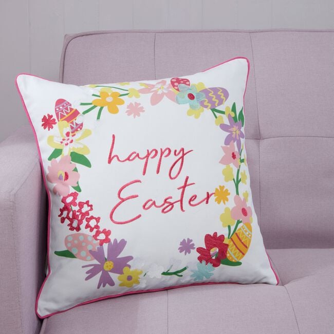 Blossom Lane Easter Wreath Cushion 45cm x 45cm