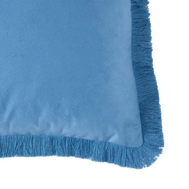 ELLEN FRINGE BLUE 45x45 Cushion