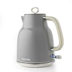 SALTER RETRO GREY 1.7L Rapid Boil Kettle
