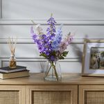 42cm Flower Arrangement In Glass Vase