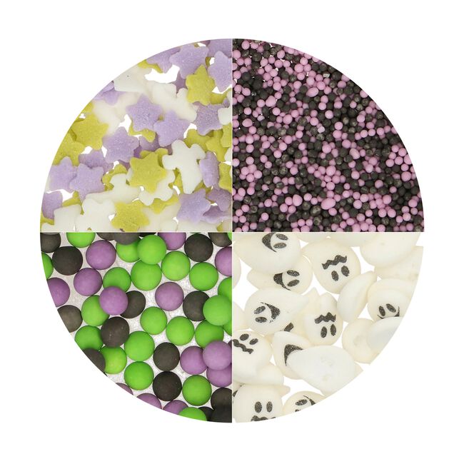 Wilton Halloween Spooky 4 Cell Sprinkle Mix