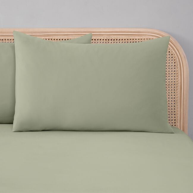 HOUSEWIFE PILLOWCASE PAIR Brushed Cotton Twill Forest