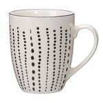 Siaki Cream & Black Printed 350ml Mug
